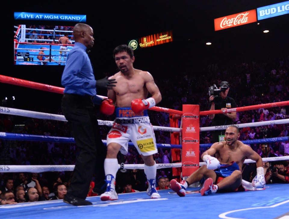 Manny Pacquiao and Keith Thurman boxing match.