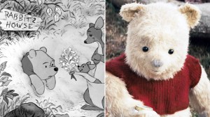L-R: 'The Many Adventures of Winnie The Pooh' (1977) and 'Christopher Robin' (2018)