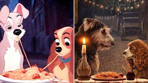 L-R: 'Lady and the Tramp' (1955) and 'Lady and the Tramp' (2019)
