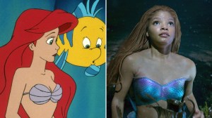 L-R: 'The Little Mermaid' (1989) and 'The Little Mermaid' (2023)