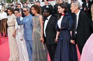 Halle Berry, Payal Kapadia, Jeremy Strong, Leïla Slimani, Dieudo Hamadi, Juliette Binoche, Hong Sang-soo during the Closing Ceremony of the 78th Cannes Film Festival held at the Palais des Festivals on May 24, 2025 in Cannes, France.