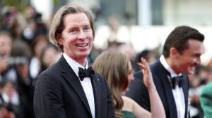 Wes Anderson attends "The Phoenician Scheme" red carpet at the 78th annual Cannes Film Festival at Palais des Festivals on May 18, 2025 in Cannes, France. (