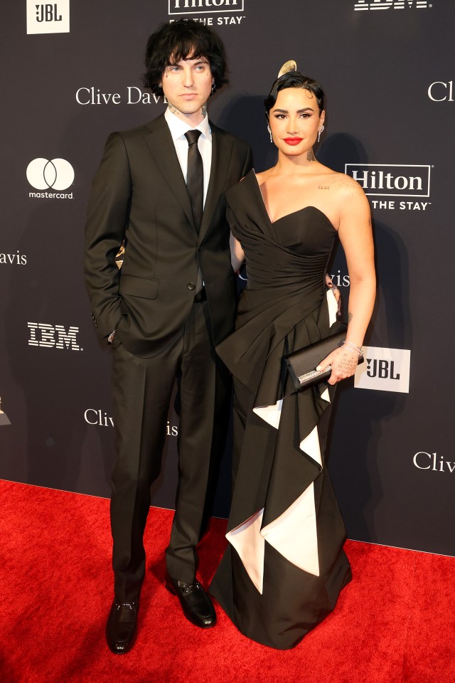 Demi Lovato and Jutes at the Pre-GRAMMY Gala.