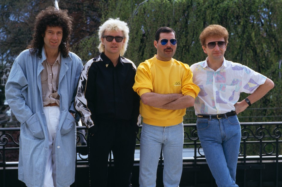 Photo of the band Queen at the Montreux Rock Festival.