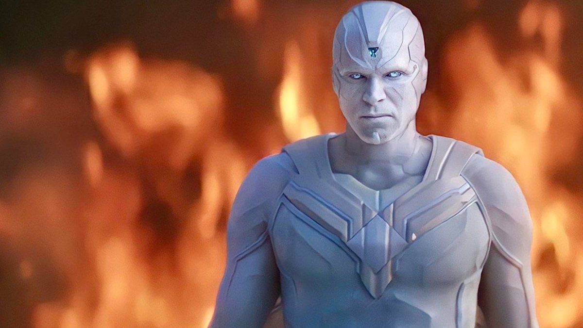 Paul Bettany as the White Vision in WandaVision