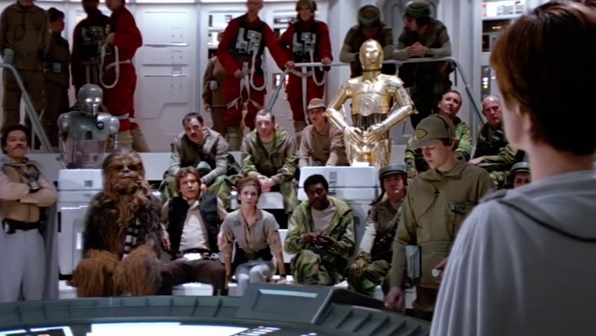 The rebel briefing scene from Return of the Jedi.