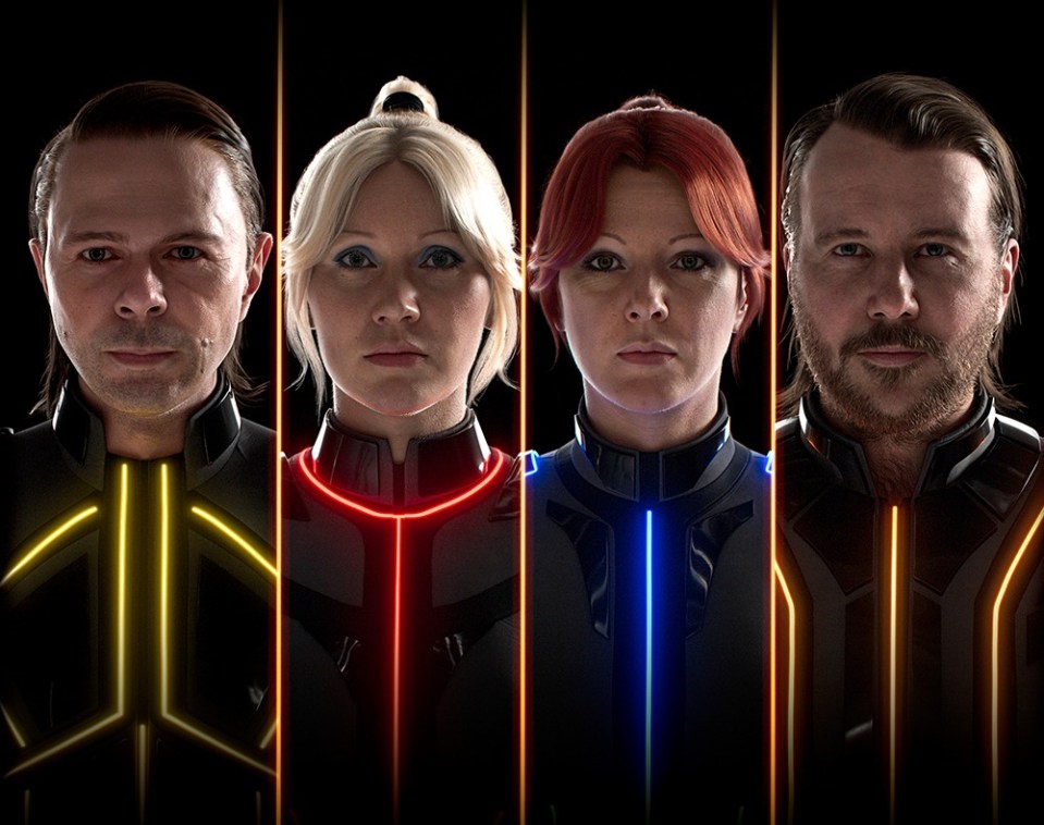 Illustration of four people in futuristic outfits.