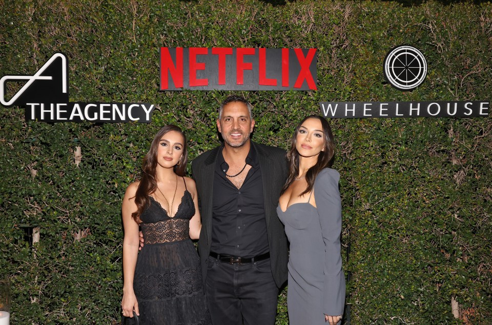 Alexia Umansky, Mauricio Umansky, and Farrah Brittany at a Netflix and Wheelhouse event.