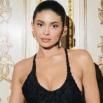 Kylie Jenner Standing Outside Beachfront Villa