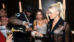 50 cent poruing livvy dunne drink