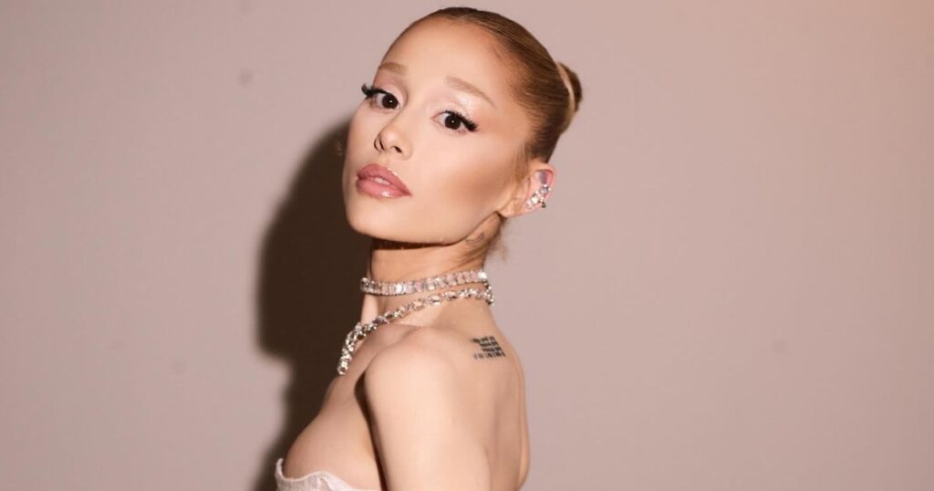 Ariana Grande Showing Her Meaningful Tattoo Close-up