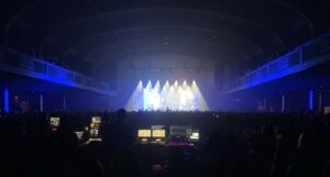 A view from the booth at Barry Can't Swim's Friday night Shrine throwdown (Photo: Digital Music News)