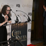 Joe Lanteri and Bebe Neuwirth at the 2025 Chita Rivera Awards nominees reception