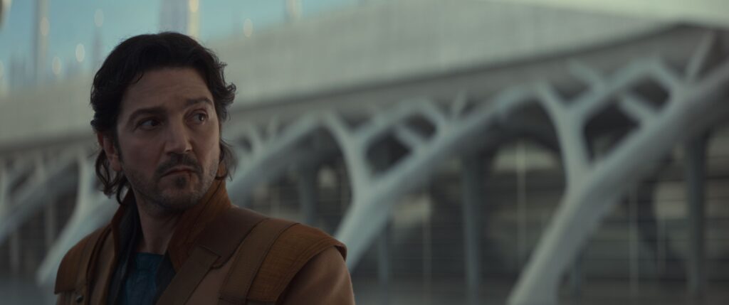 Cassian Andor (Diego Luna) looking thoughtful in Andor season 2