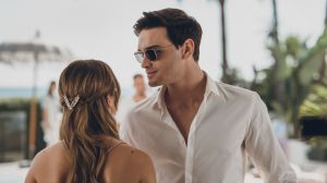 Nicole Wallace and Gabriel Guevara in Culpa Nuestra Prime Video trailer.
