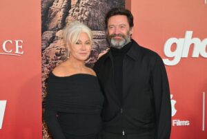 Deborra-Lee Furness and Hugh Jackman attend a film premiere in April 2023, a few months before they announced their separation. Furness has now filed for divorce.