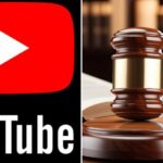 youtube logo next to court gavel