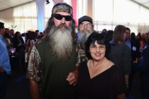 Phil Robertson, Miss Kay Robertson, and Willie Robertson at an A&E Networks event.