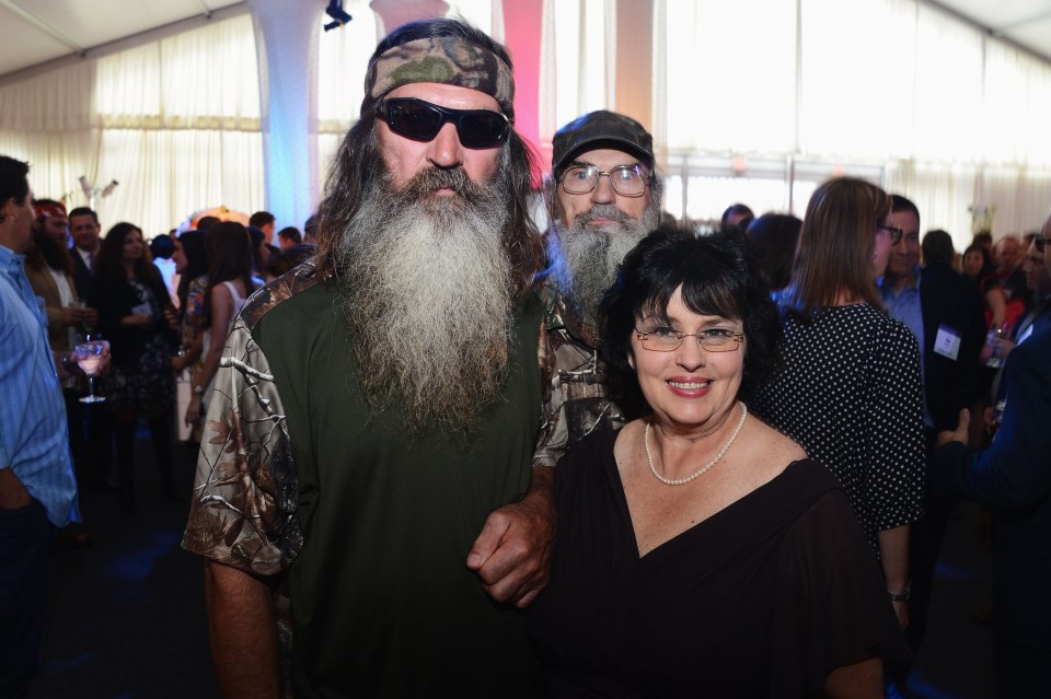 Phil Robertson, Miss Kay Robertson, and Willie Robertson at an A&E Networks event.