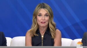 Screenshot of a woman speaking on a news program.