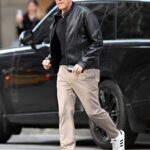 Clooney was photographed looking stylish in the city