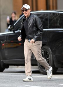 Clooney was photographed looking stylish in the city