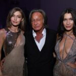 Gigi and Bella Hadid pictured with their father, Mohamed.