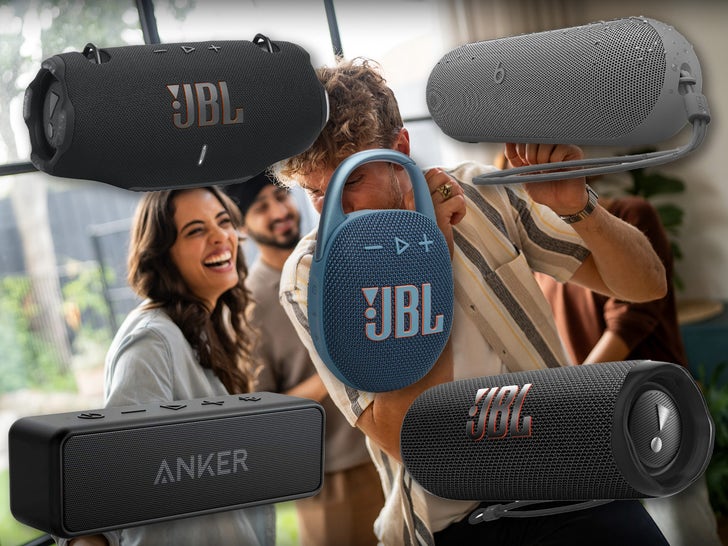 People Dancing Together Surrounded By Speakers Available on Amazon
