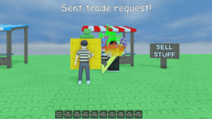 Sending a Trade Request to trade Crops and Pets in the Grow A Garden Roblox Experience