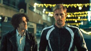 Colin, a timid man, and Ray, a confident biker gang leader.