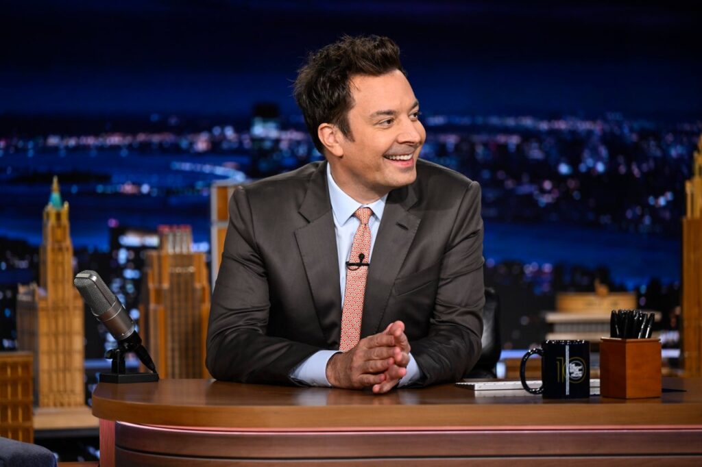 “The Tonight Show” host Jimmy Fallon during chit-chat on May 5.