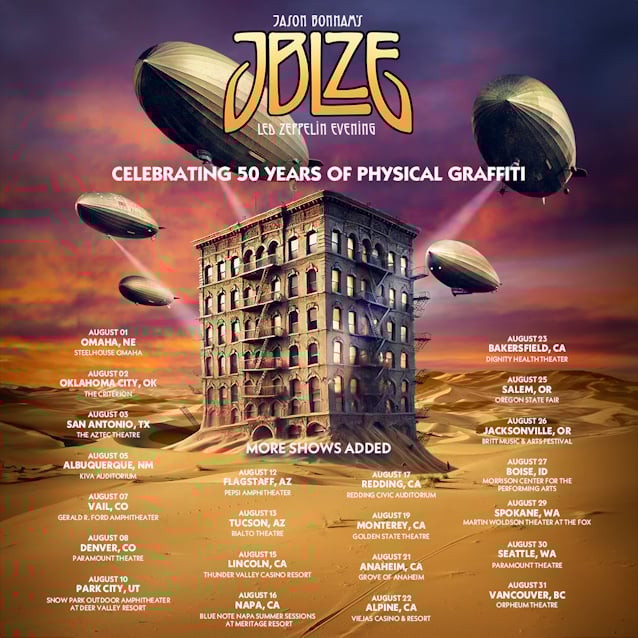 JASON BONHAM'S LED ZEPPELIN EVENING Extends Celebration Of 50th Anniversary Of 'Physical Graffiti'