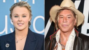 Singer JoJo Siwa and actor Mickey Rourke
