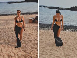 kim kardashian at the beach insta 5