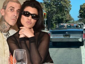 travis barker kourtney kardashian santa barbara getty comp