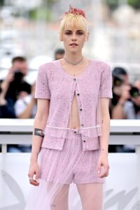 Kristen Stewart at the photocall for "The Chronology of Water" at the Cannes Film Festival.