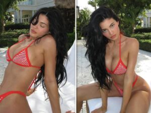 Kylie Jenner Sizzles in Red Bikini During Turks and Caicos Getaway