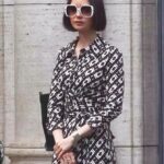 Lily Collins on the set of Emily in Paris in Rome.