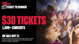 live nation 30 dollar summer tickets