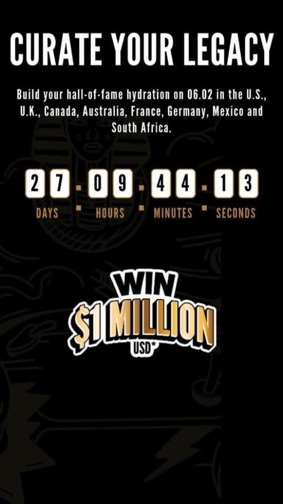 A screenshot of a countdown to the Prime Collector Series $1M challenge.