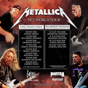 METALLICA Announces 2026 European Leg Of 'M72' Tour