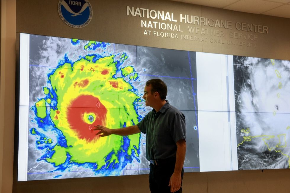 image of hurricane beryl on a radar screen