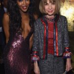 Naomi Campbell and Anna Wintour at a celebration.