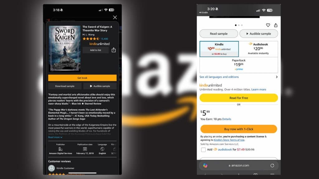 Kindle book buying update