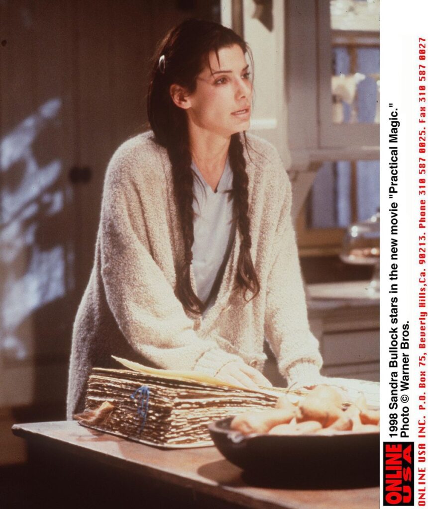 1998 Sandra Bullock stars in the new movie "Practical Magic."