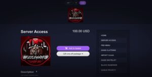 A screenshot of a website for Tee Grizzley's GTA server.