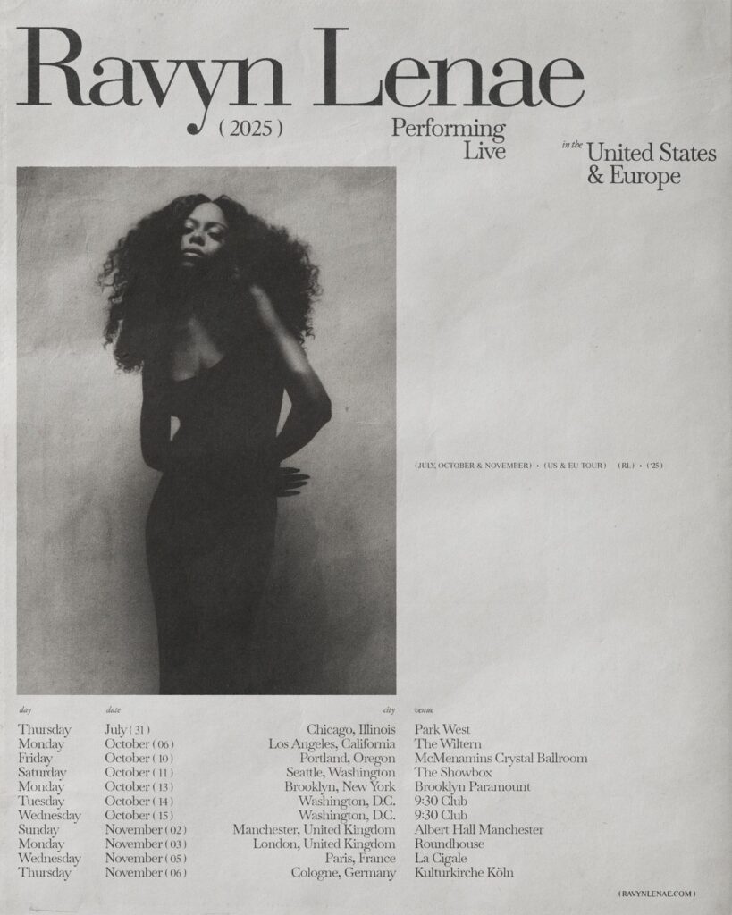 Ravyn Lenae tour poster