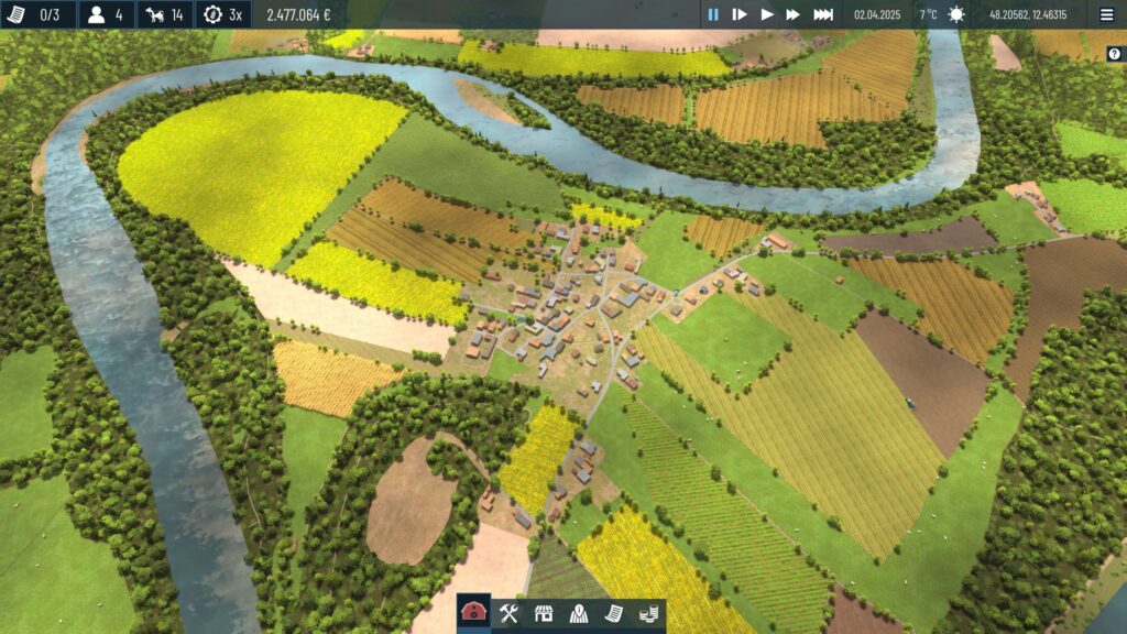 A screenshot from the video game Global Farmer.
