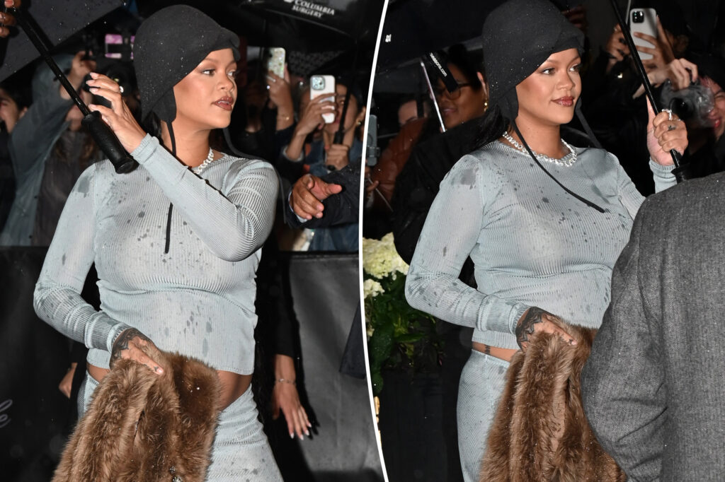 Rihanna pregnant with third child, debuts baby bump at Met Gala 2025