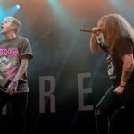 Brian Burkheiser and Eric Vanlerberghe of I Prevail performing at Pinkpop Festival.